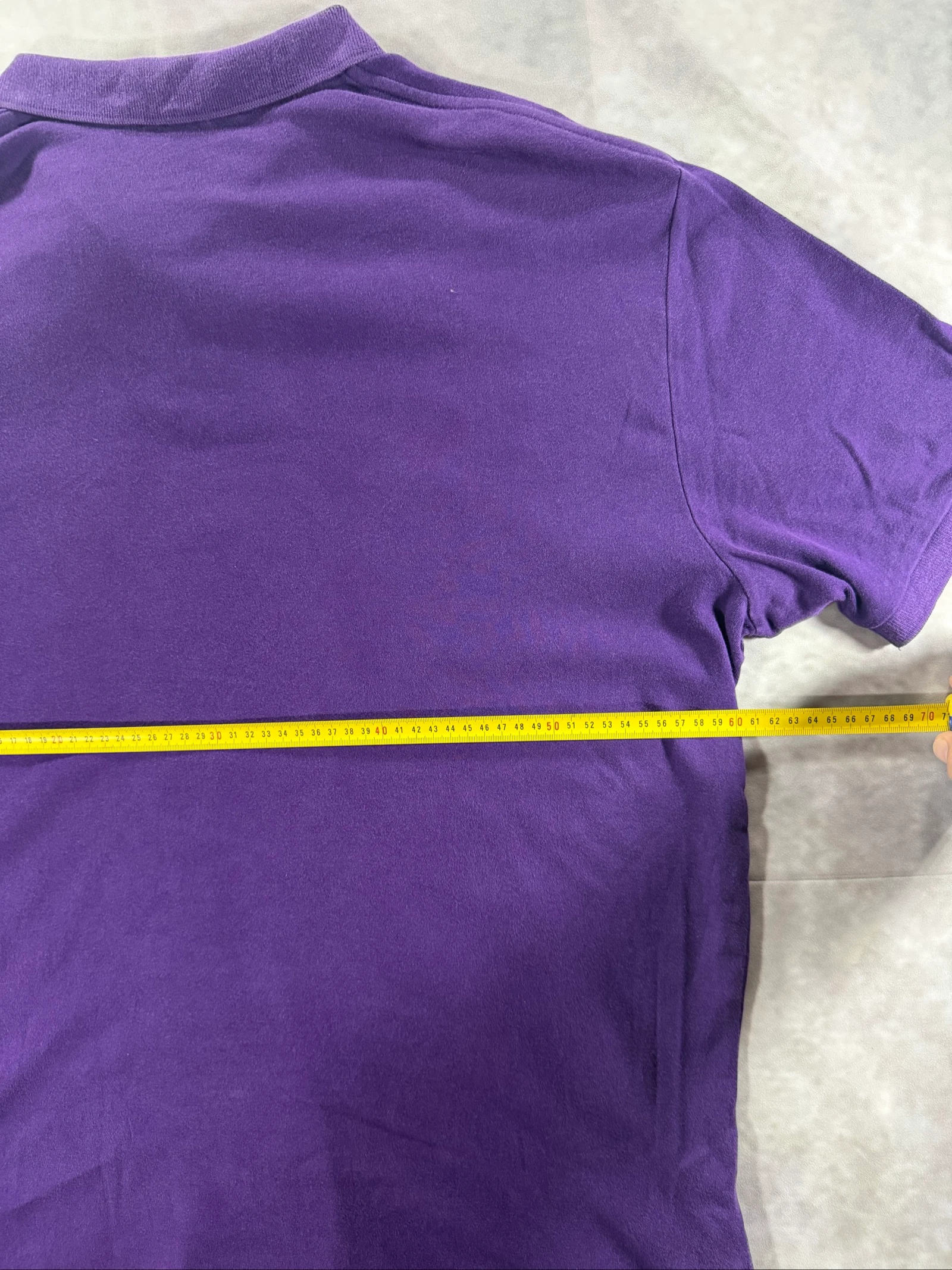 Polo Ralph Lauren Polo violet Orange Pony Taille L Coton vintage Classique Preppy – photo 11